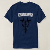 Valhalla Warriors Berserker Vikings Odin Ragnar Tシャツ (デザイン正面)