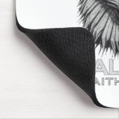 Valiant Faith Stand Eagle Christian Courage Streng マウスパッド (コーナー)