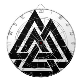ValknutのバイキングのNorseの北欧の保護記号Odin ダーツボード