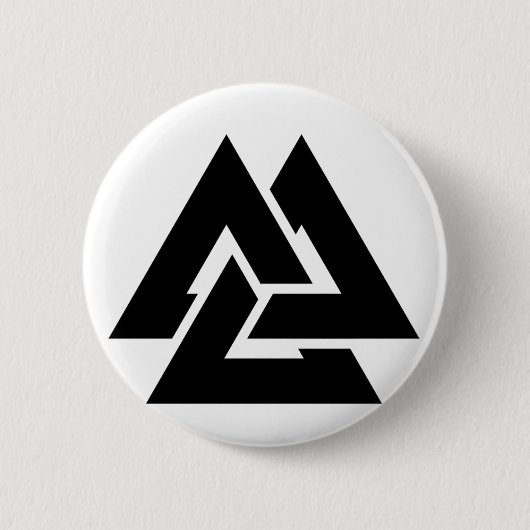 Valknutの記号のtriquetra 缶バッジ (正面)