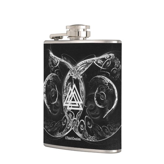 VALKNUT. バイキングの上昇 フラスク (左)