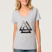 Valknut -銀 tシャツ (正面)