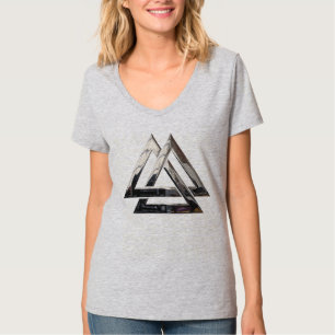 Valknut -銀 tシャツ