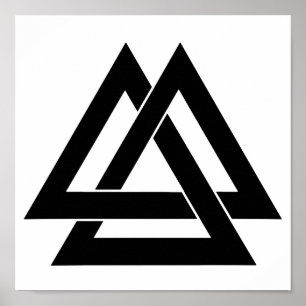 Valknut -黒 ポスター