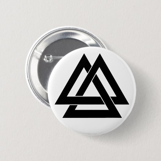 Valknut -黒 缶バッジ (正面&裏面)