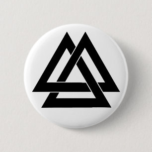 Valknut -黒 缶バッジ