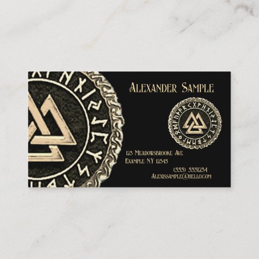 Valknut (WindingGOLD)名刺 名刺 (裏面)