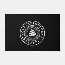 Valknut - Wotans Knot - Odin Rune Poster ドアマット