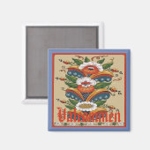 Valkomen，スウェーデン，編集文字 マグネット (正面/裏面)