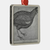 Vallardiのアルバムからのホロホロ鳥、 メタルオーナメント (右)