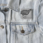 Vallardiのアルバムからのホロホロ鳥、 缶バッジ (インサイチュ)