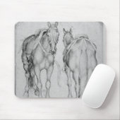 Vallardiのアルバムからの2頭の馬、 マウスパッド (マウス)