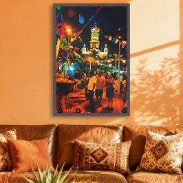 Vallarta Dia de los Muertos Church 190130 アート ポスター