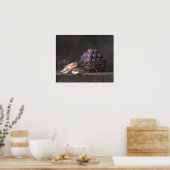 Vallayer-Coster – プラムバスケット ポスター (キッチン)