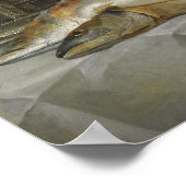 Vallayer-Coster - Still Life With Mackerel, Bread ポスター (角)