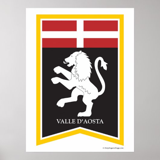 Valle D'Aosta Italy Regional Crest Art Print ポスター (正面)