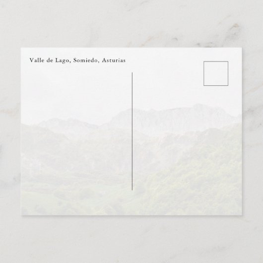 Valle de Lago, Somiedo Natural Park in Spain ポストカード (裏面)
