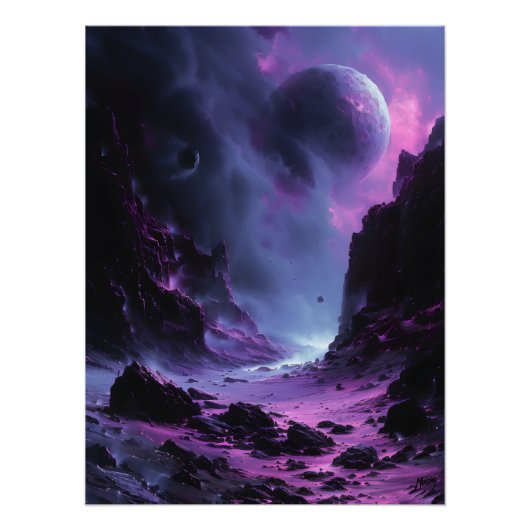 Valle de Luna Alienígena: Paisaje Surrealista ポスター (正面)