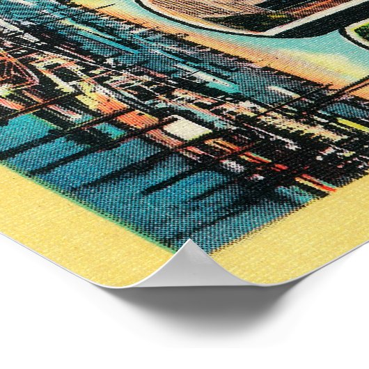 Vallejo,カリフォルニア州 – ラージレターのシーン ポスター (角)