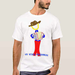 vallenatoの人、QUE VIVAコロンビア! Tシャツ
