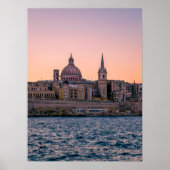 Valletta Skyline at Dawn: A December Morning in Ma ポスター (正面)