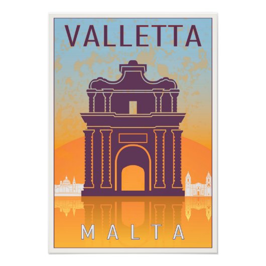 Valletta Vintage poster フォトプリント (正面)