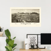 Valley Falls, NY パノラマ地図 - 1887 ポスター (ホームオフィス)