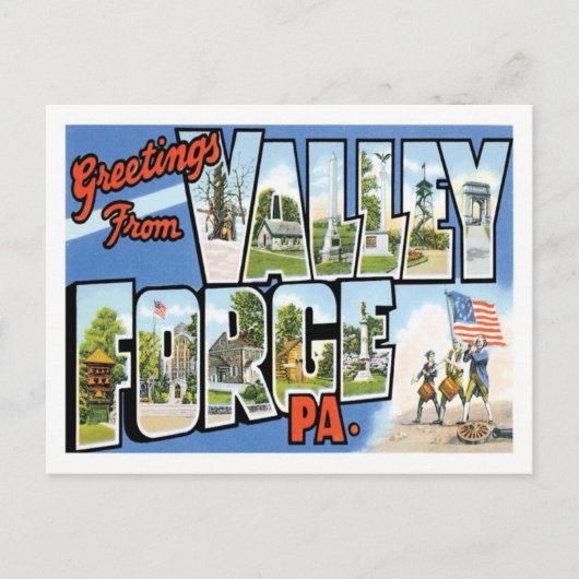 Valley Forge Pennsylvania Us Cityからの挨拶 ポストカード (正面)