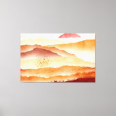 Valley of red mountains キャンバスプリント (正面)