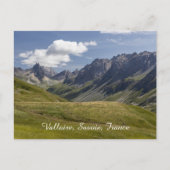 Valloire Mountains Summer Landscape, France シーズンポストカード (正面)