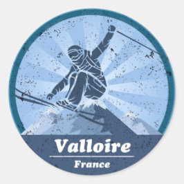 Valloire Station de ski - Skieur ラウンドシール
