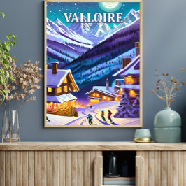 Valloire : Toile Alpestre, Éclats d'Hiver en Harmo ポスター