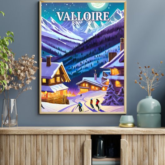 Valloire : Toile Alpestre, Éclats d'Hiver en Harmo ポスター