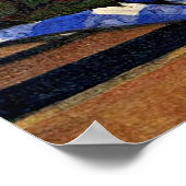 Vallotton：青いテーブルクロスで生市松模様に活 ポスター (角)