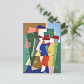 Valmier – ランドスケープ、カラフル・キュービズムのアートワーク ポストカード (スタンド正面)