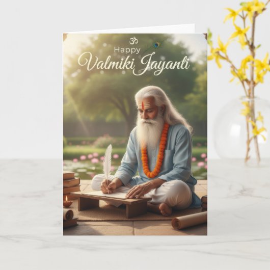 Valmiki jayanti celebration カード (黄色い花)