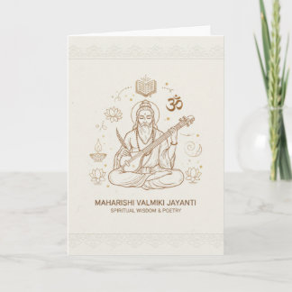 Valmiki jayanti celebration card カード