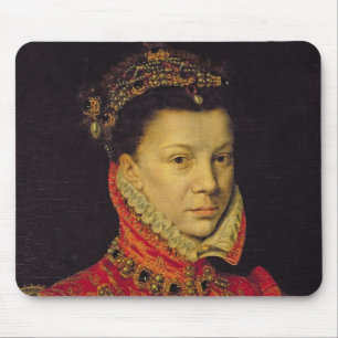 Valois (1545-68年) 1570年のエリザベス(キャンバスの油) マウスパッド