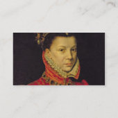 Valois (1545-68年) 1570年のエリザベス(キャンバスの油) 名刺 (裏面)