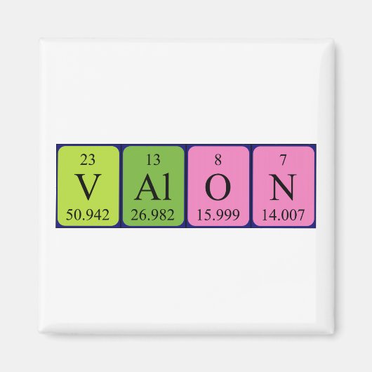 Valon周期表名磁石 マグネット (正面)