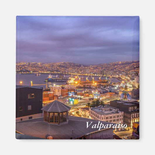 Valparaiso at Night マグネット (正面)
