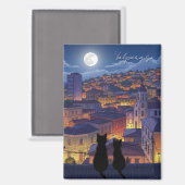 Valparaiso Chile cats at Night マグネット (正面/裏面)