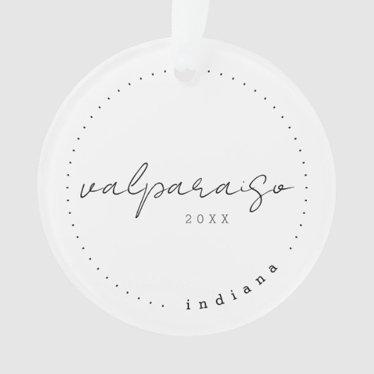 Valpariaso, Indiana IN旅行統一された州シンプル オーナメント (正面)