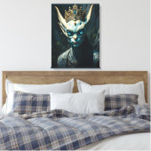 Valtharion the Ancient Azure Elf King-Dark Fantasy キャンバスプリント (インサイチュ (寝室))