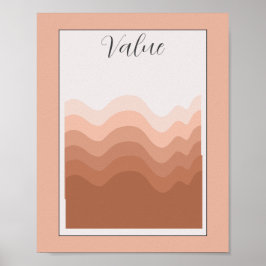 Value Element of Art Poster Pink White Boho Classr ポスター
