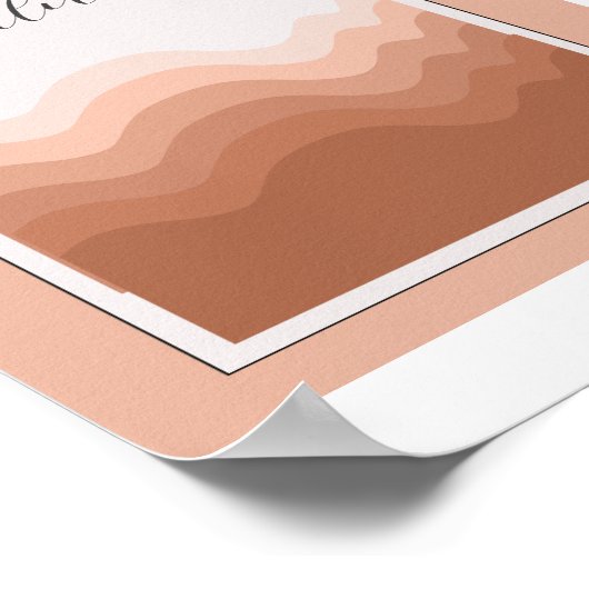 Value Element of Art Poster Pink White Boho Classr ポスター (角)