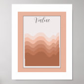Value Element of Art Poster Pink White Boho Classr ポスター (正面)