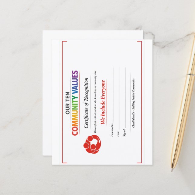 Value Inclusion Certificate 4.5x 5.6 Paper Sheet (正面/裏面インサイチュ)