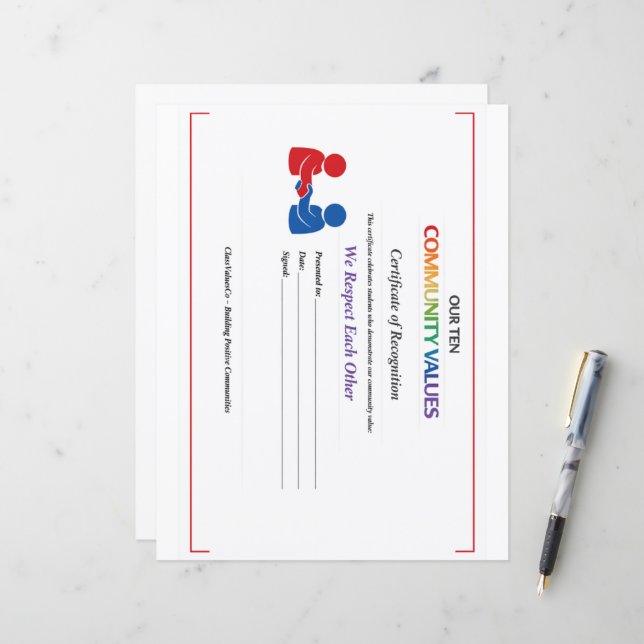 Value Respect Certificate Letterhead Thin Glossy  (正面/裏面インサイチュ)