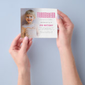 Value Threenager Photo Overlay 3rdバースデーピンク チラシ (手)